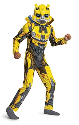 Disguise Bumblebee Muscle Costume For Kids, Official Transformers Rise Of The Beasts Padded Costume And Mask, Size ()