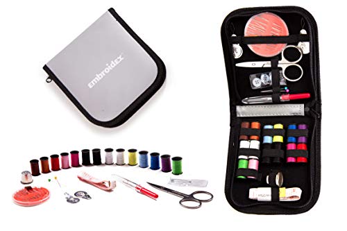 Embroidex Sewing Kit For Home, Travel & Emergencies   Filled With Quality Notions Scissor & Thread   Great Gift