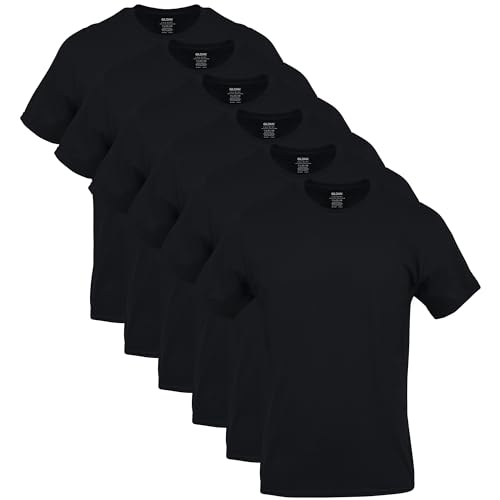 Gildan Men'S Crew T Shirts, Multipack, Style G, Black (Pack), Large