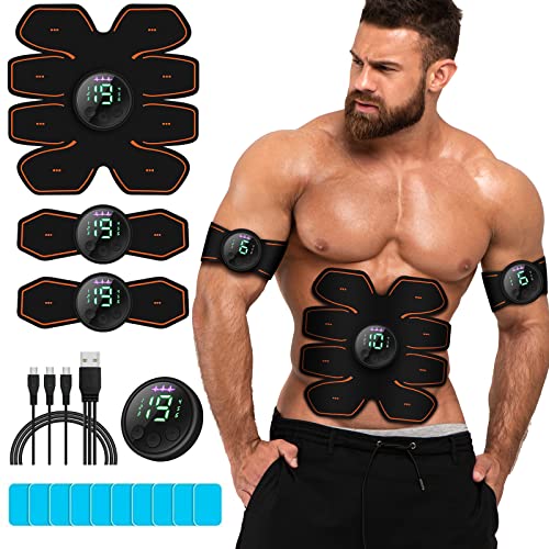 Grexemin Abs Stimulator Workout Equipment, Ab Machine Usb Rechargeable Gear For Abdomenarmleg, Strength Training Equipment For Men And Women