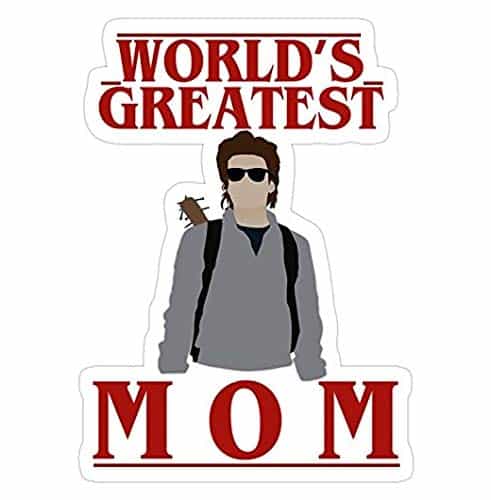 Steve Harrington   World'S Greatest Mom, Stranger Things Decal Sticker   Sticker Graphic   Auto, Wall, Laptop, Cell, Truck Sticker For Windows, Cars, Trucks