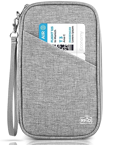 Topbag Passport Holder Family, Women Rfid Blocking Passport Wallet, Travel Document Organizer For Wallets, Waterproof Passport Holders Bag For Men Traveling, Credit Cards Case