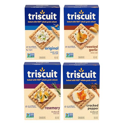 Triscuit Whole Grain Wheat Crackers Flavor Variety Pack, Boxes