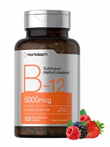 Bsublingual Methylcobalamin  Mcg  Fast Dissolve Tablets  Vegetarian, Non Gmo And Gluten Free Supplement  By Horbaach