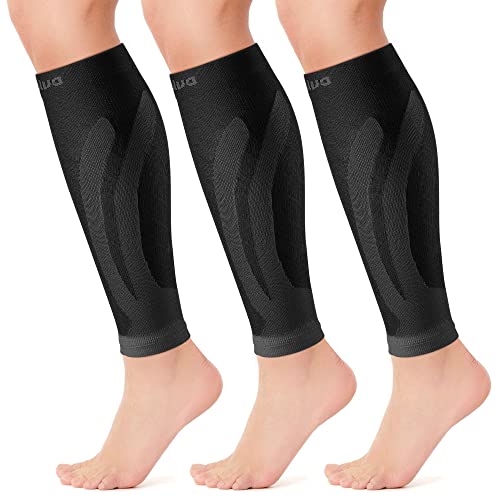 Cambivo Pairs Calf Compression Sleeve For Women And Men,Leg Brace For Running, Cycling, Shin Splint Support For Working Out(Black, Large X Large)