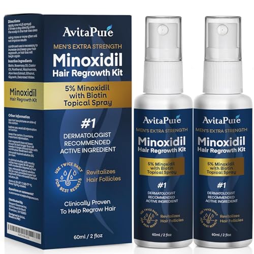 Minoxidil For Men % Minoxidil For Men Hair Growth Oil, Minoxidil Percent Hair Growth Serum, Extra Strength Hair Regrowth Treatment For Men To Combat Hair Loss & Thinning Hair 