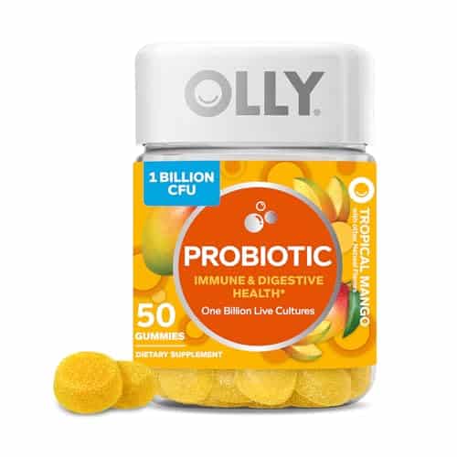 Olly Probiotic Gummy, Immune And Digestive Support, Billion Cfus, Chewable Probiotic Supplement, Mango, Day Supply   Count