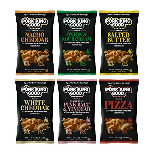 Pork King Good Pork Rinds Variety Pack (Chicharrones) Keto Snacks