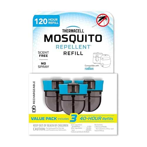 Thermacell Mosquito Rechargeable Repeller Refills; Compatible With Thermacell E Series & Radius Only; Foot Mosquito Protection Zone; Deet Free Bug Spray Alternative; Scent Fre