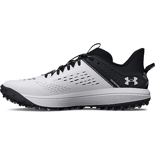 Under Armour Men'S Yard Low Turf Baseball Shoe, () Blackwhitewhite,