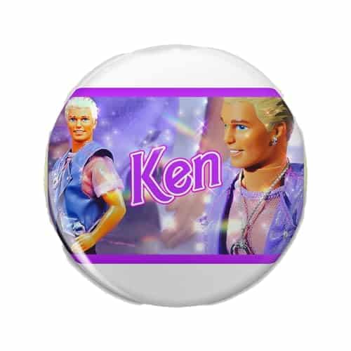 S Earring Magic Ken White Lapel Pin Cute Brooch Pins Badges